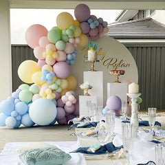 112pcs Pastel Balloon Garland Kit Magical Rainbow Balloon