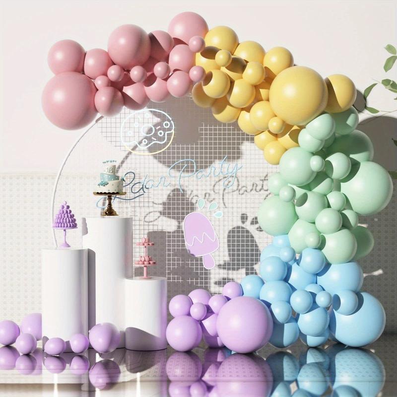112pcs Pastel Balloon Garland Kit Magical Rainbow Balloon