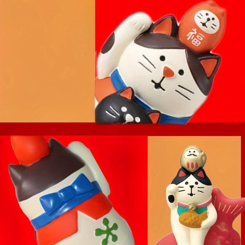 Hand-painted Lucky Cat Collection Desktop Ornament