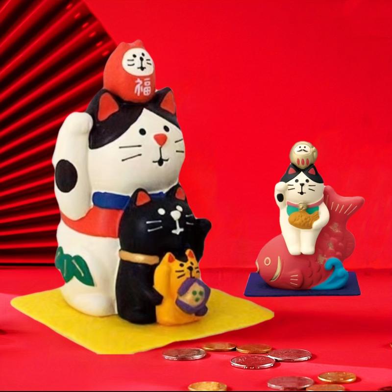 Hand-painted Lucky Cat Collection Desktop Ornament