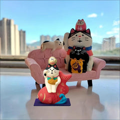 Hand-painted Lucky Cat Collection Desktop Ornament