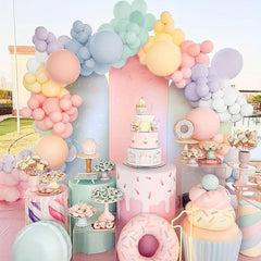 125pcs Pastel Balloons Kit for Unicorn and Ice Cream Party