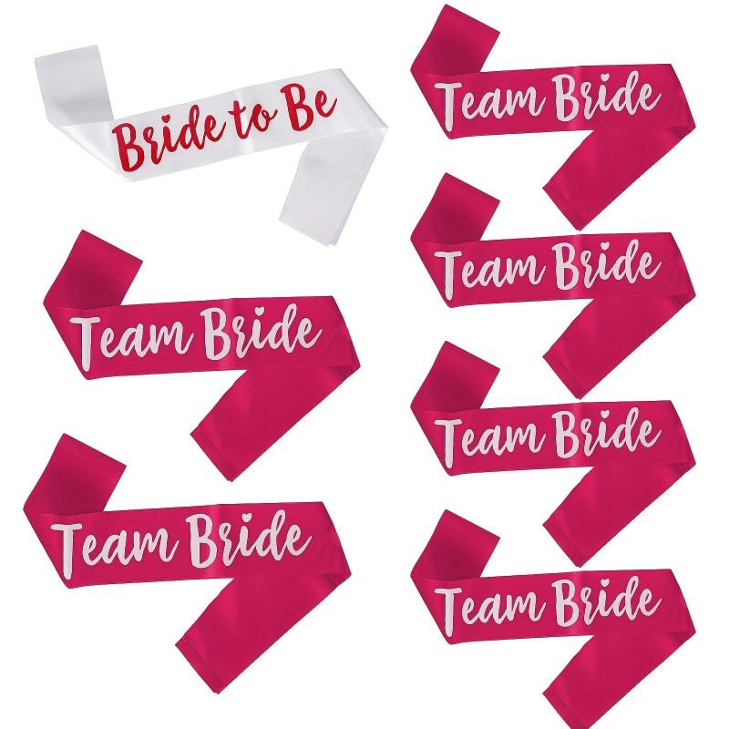 7 Piece Rose Red Bridal Belt Sash Bachelorette Party Supplies