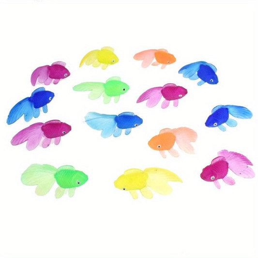 Plastic Vinyl Goldfish 5.08cm Long Fish Toys Assorted Colors Party Favors