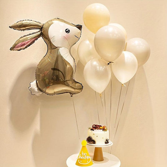 Silvery Rabbit Balloon Jungle for Easter Bunny Decoration