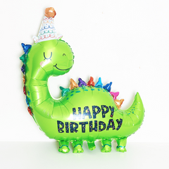 86cm Green Dinosaur Birthday Hat Aluminum Balloon