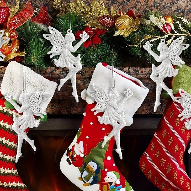 2pcs Christmas Resin Hanging Ornament Angel Garland Hanging Decoration