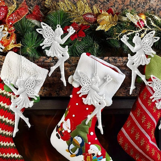 2pcs Christmas Resin Hanging Ornament Angel Garland Hanging Decoration