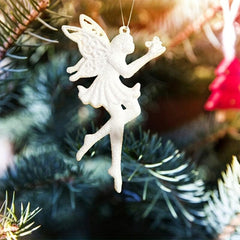 2pcs Christmas Resin Hanging Ornament Angel Garland Hanging Decoration
