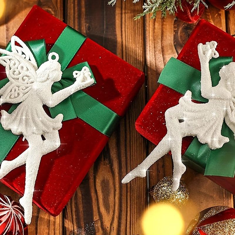2pcs Christmas Resin Hanging Ornament Angel Garland Hanging Decoration
