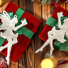 2pcs Christmas Resin Hanging Ornament Angel Garland Hanging Decoration