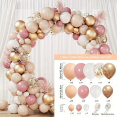 130pcs Blush Balloons Garland Kit for Boho Party Decorations