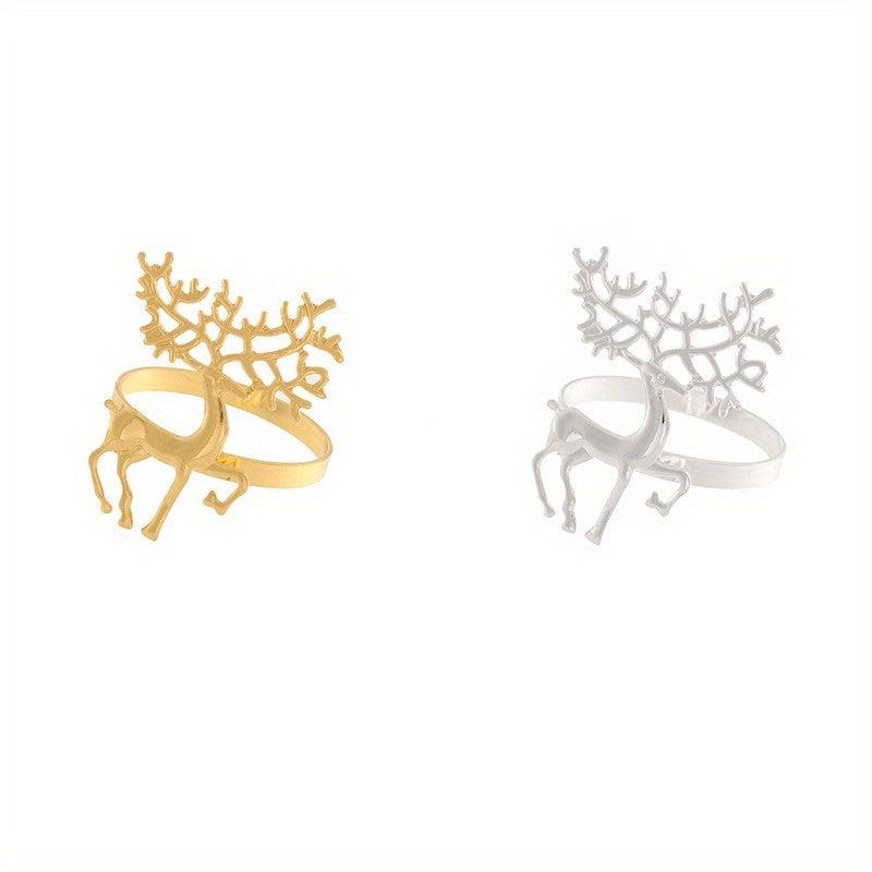 2pcs Christmas Deer Napkin Rings - Party Supplies