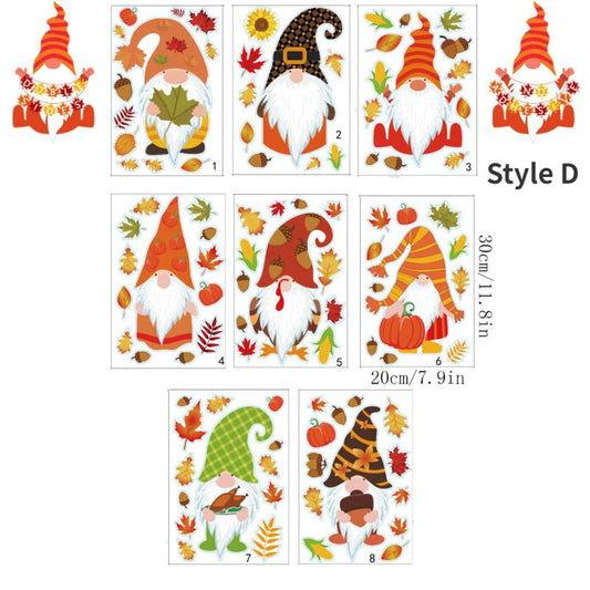 Autumn Maple Leaf Window Sticker Thanksgiving Decoration