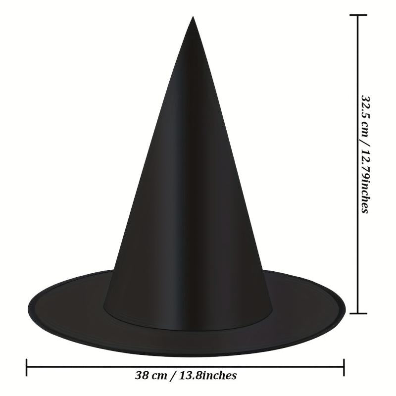 3pcs Halloween Witch Hats w/ Hanging Rope for Courtyard Decoration