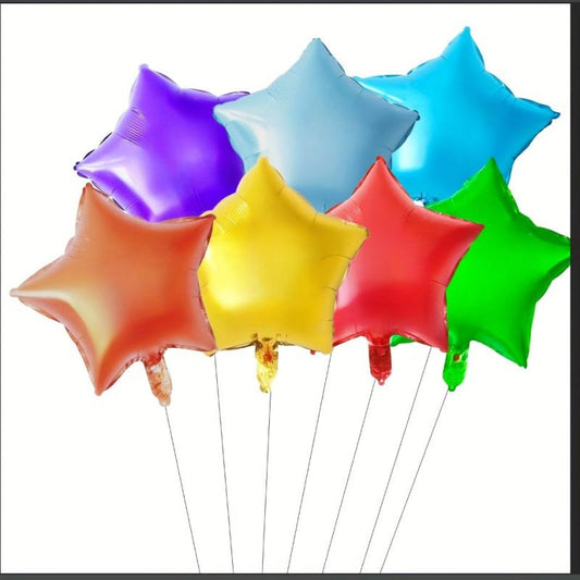 21pcs Star Foil Rainbow Balloons Party Decoration