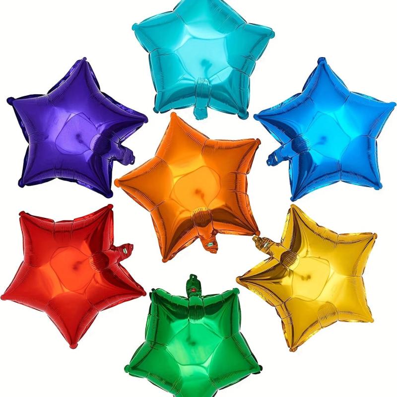 21pcs Star Foil Rainbow Balloons Party Decoration