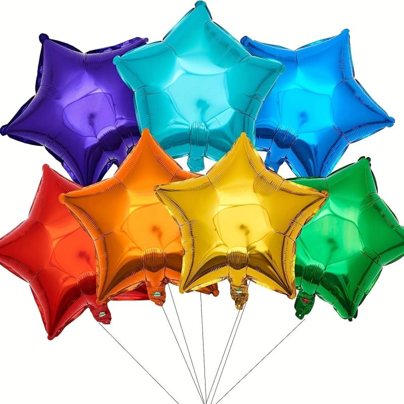 21pcs Star Foil Rainbow Balloons Party Decoration