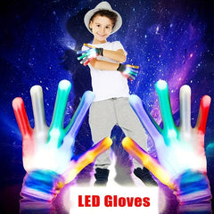 LED Fiber Optic Colorful Luminous Gloves for Bar Performances