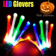 LED Fiber Optic Colorful Luminous Gloves for Bar Performances
