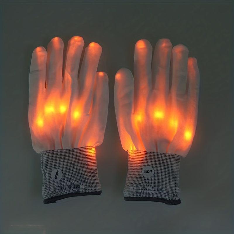LED Fiber Optic Colorful Luminous Gloves for Bar Performances