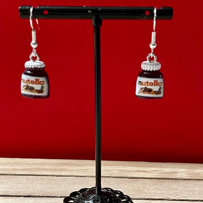 2pcs Peanut Butter Chocolate Sauce 3D Resin Earrings Food Jewelry