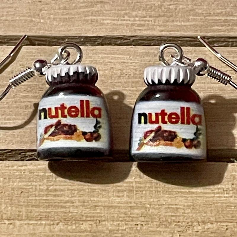 2pcs Peanut Butter Chocolate Sauce 3D Resin Earrings Food Jewelry