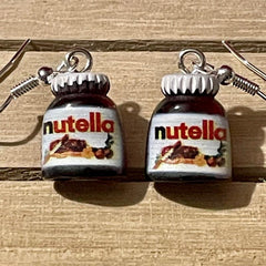 2pcs Peanut Butter Chocolate Sauce 3D Resin Earrings Food Jewelry