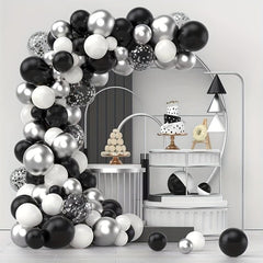 120pcs Silvery Confetti Balloon Arch Balloon Set