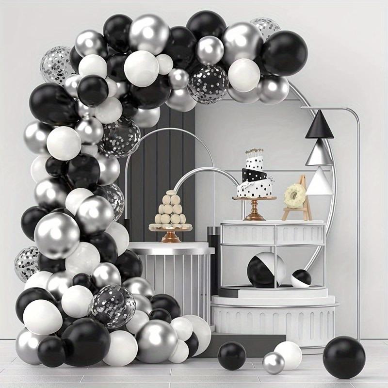 120pcs Silvery Confetti Balloon Arch Balloon Set