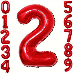 101 6 Cm Red Number Balloon For Birthday Party Supplies