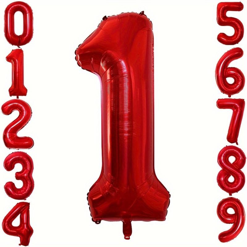 101 6 Cm Red Number Balloon For Birthday Party Supplies