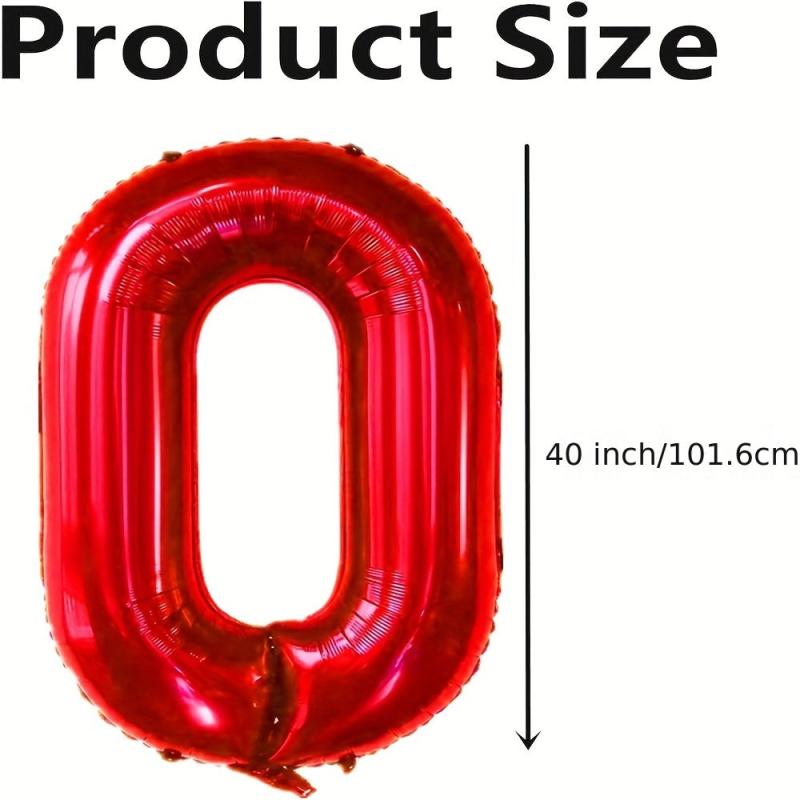 101 6 Cm Red Number Balloon For Birthday Party Supplies