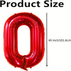 101 6 Cm Red Number Balloon For Birthday Party Supplies