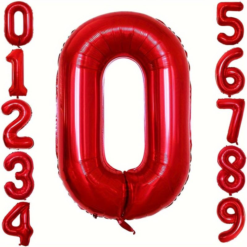 101 6 Cm Red Number Balloon For Birthday Party Supplies