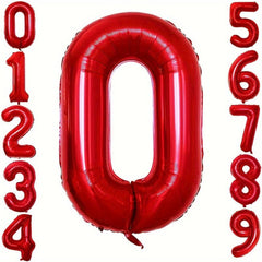 101 6 Cm Red Number Balloon For Birthday Party Supplies