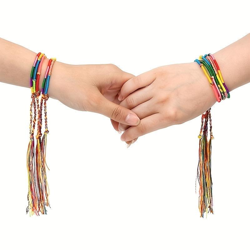 50pcs Braided Bracelet Assorted Colors Friendship Rope Thread Bracelet