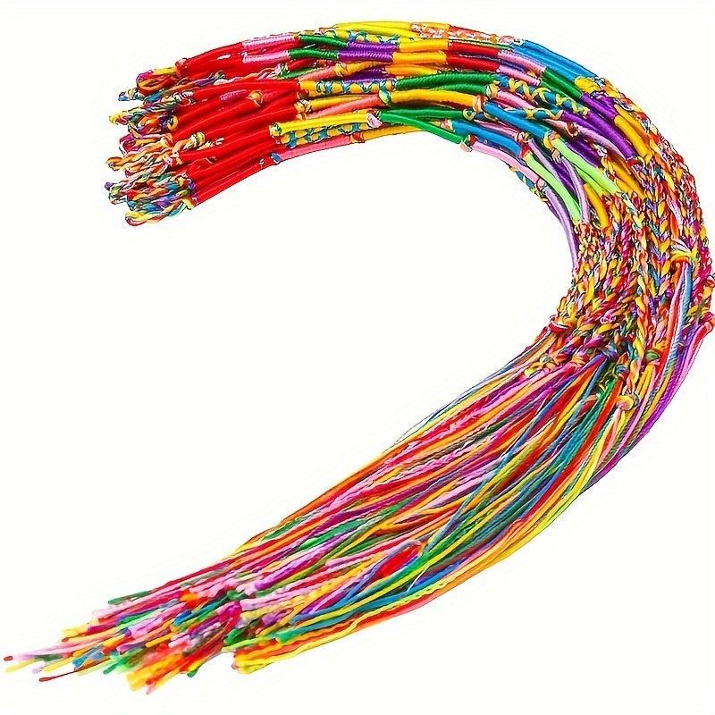 50pcs Braided Bracelet Assorted Colors Friendship Rope Thread Bracelet