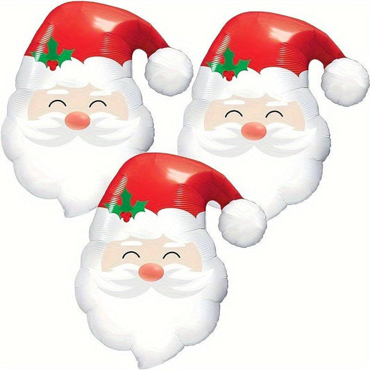 Santa Claus Head Foil Balloons for Christmas Party Decorations