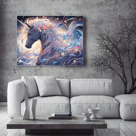 Unicorn Colorful Horse Canvas Painting Poster Wall Art Picture 40x50cm
