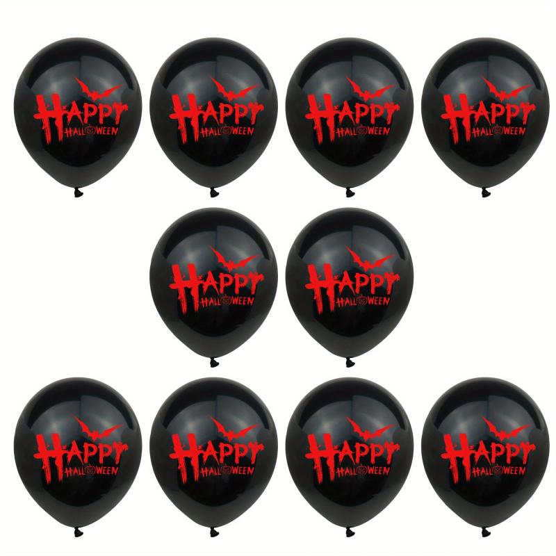 10pcs Halloween Latex Balloons Bat Pumpkin Ghost Face Blood Handprint Witch