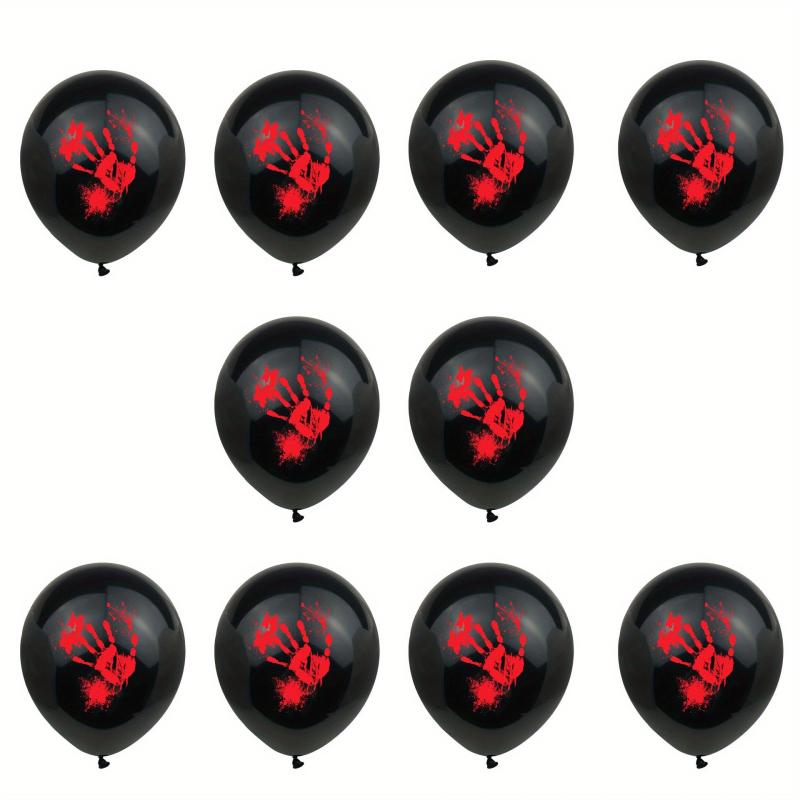 10pcs Halloween Latex Balloons Bat Pumpkin Ghost Face Blood Handprint Witch