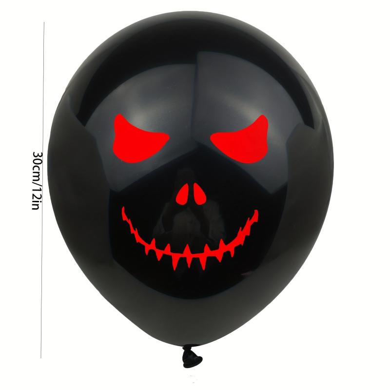 10pcs Halloween Latex Balloons Bat Pumpkin Ghost Face Blood Handprint Witch