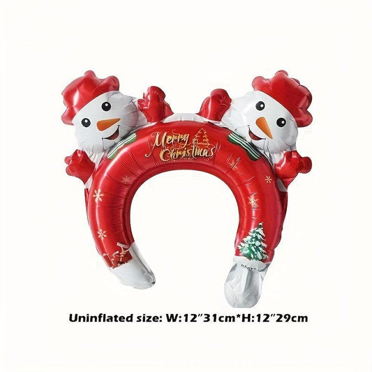 Christmas Medium Headband Balloon Santa Claus Reindeer Decoration
