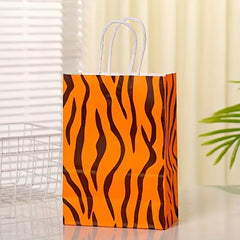 6pcs Leopard Gift Bag Decorative Handle Bag Candy Bag