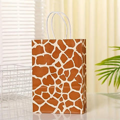 6pcs Leopard Gift Bag Decorative Handle Bag Candy Bag