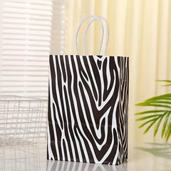 6pcs Leopard Gift Bag Decorative Handle Bag Candy Bag