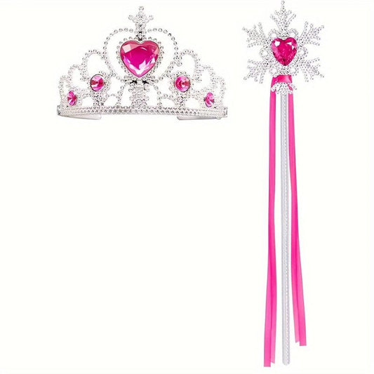 Princess Crown Snowflake Set - Christmas Snowflake Stick