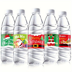 8pcs Christmas Wine Bottle Stickers Party Decoration