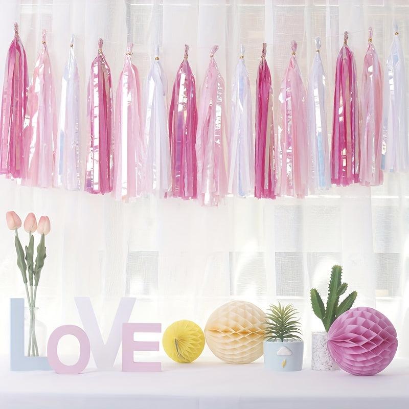 5pcs Sparkling Tassel Garland Decoration For Wedding Christmas Birthday